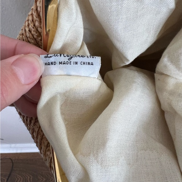 LA REGALE LTD Vintage Straw Framed Gold Clasp Bag - Picture 9 of 16